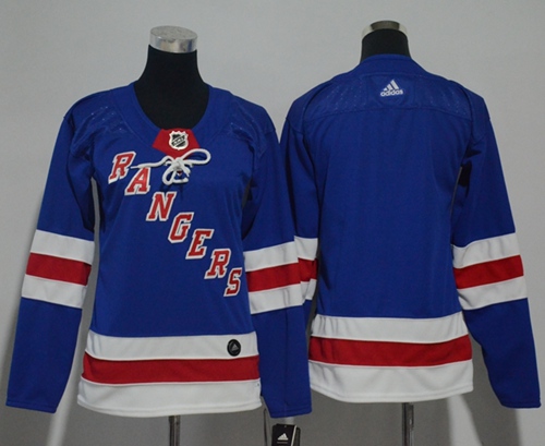 Adidas Rangers Blank Royal Blue Home Authentic Women's Stitched NHL Jersey - Click Image to Close